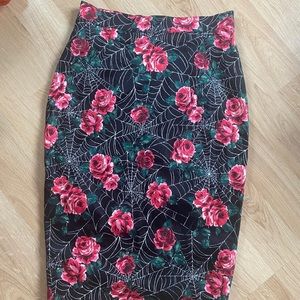 Vixen By Micheline Pitt Spiderweb Skirt Size XL